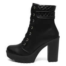Women Fashion Boots - Negro - Ver 7
