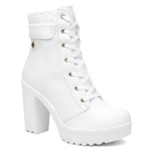 Women Fashion Boots - White - View 4