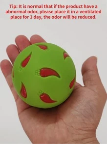 1pc Random Color Interesting Carrot Printed Ball Shaped Pet Slow Feeder Toy, Suitable For Small Pets Like Rabbit Hamster Indoor Use - Multicolor - View 6