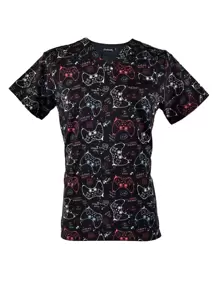 SOULMATE Filipina Quirúrgica Hombre Print Negro Gamer - Negro - Ver 2