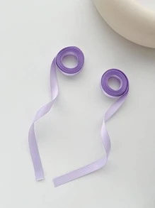 2pcs Fashionable Hair Ties For Double Ponytail, Colorful Ropes - Purple - View 1