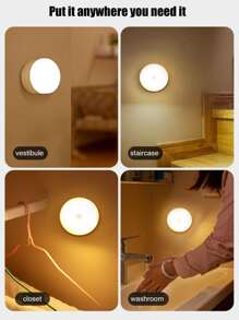 触摸激活床头灯、可触摸衣柜装饰灯、卧室夜灯、可充电 LED 灯 - 灰色 - 查看 11