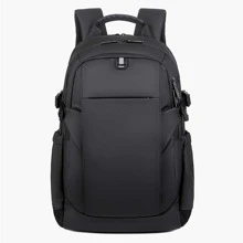 Luxury Black Backpack Schoolbag 15.6" Laptop Bag USB Men Backpacks Rucksack Computer Backbag Travel Daypack Fall Winter Backpack Travel Backpack Bag - Black - View 8