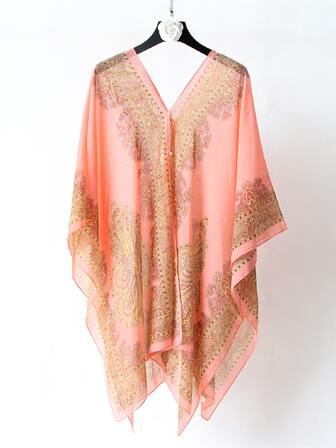 1入組女性多用途雪紡披肩雪花圍巾