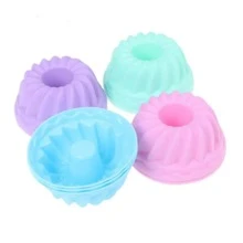 12pz Molde Silicon Colores Rosca Gelatina Mini Reposteria Panque Horneado Cocina - Multicolor - Ver 1