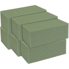 6pcs Floral Foam Blocks For Flower Arrangements - Green - View 1