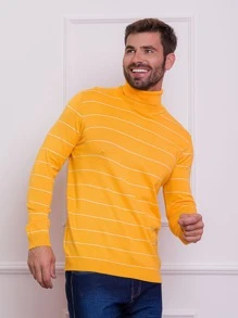 Men Sweaters - Màu Mù tạt vàng - Xem 1