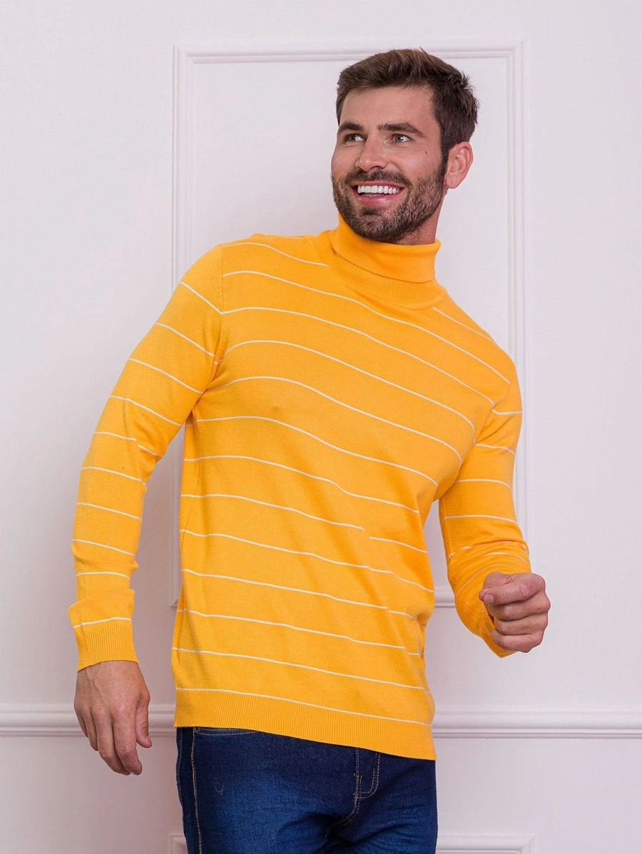 Men Sweaters - Màu Mù tạt vàng - Xem 1
