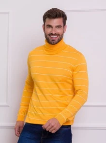 Men Sweaters - Màu Mù tạt vàng - Xem 5