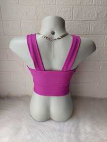 Women Tops - 玫瑰紅 - 查看 3