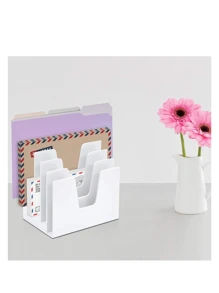 Organizador de Mesa 5 divisões 225 - Branco - Visão 2