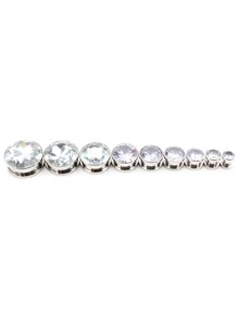 2 Aço Inoxidável Zircônia Cúbica Cristal Parafuso Orelha Túneis Plugues Expansor Maca Medidores Brincos Jóia De Piercing