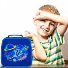 3PCS Girls Backpack, 16" Kids Sequins Tie-dye Bookbag with Lunch Box, Elementary Preschool Kindergarten School Bag Set - WF 17 astronauts 3PCS - View 8