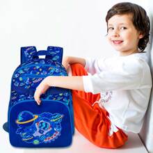 3PCS Girls Backpack, 16" Kids Sequins Tie-dye Bookbag with Lunch Box, Elementary Preschool Kindergarten School Bag Set - WF 17 astronauts 3PCS - View 4