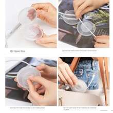 1入組電纜整理盒,適用於耳機和手機充電器、繞線器、電纜管理工具 - 無色 - 查看 4