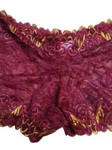 Pack Of 12 Satin Elastic Lace Boxer Briefs Panties Semi Transparent Floral Design Different Colors And Models - 彩色 - 查看 9