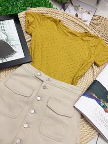 Women T-Shirts - Màu Mù tạt vàng - Xem 1