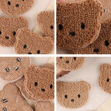 10入組刺繡毛巾布熊貼布適用於服裝配件,無膠 - 棕色 - 查看 4