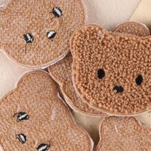 10入組刺繡毛巾布熊貼布適用於服裝配件,無膠 - 棕色 - 查看 5