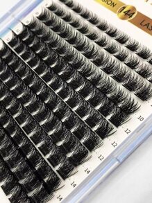 144pcs Lash Clusters, Crossover Thick & Dense DIY Wispy Segmented Eyelashes Lash Clusters,Eye Lash Clusters,Individual Eyelashes,Lashes,Fake Lashes - Black - View 5