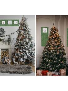 1 Piece 10x10in Artificial Grass Wall, Green Plastic Artificial Leaf Panel Wall Decoration, Artificial Leaf Vine, Suitable For Garden, Courtyard, Simple PC Fake Leaf Home Decoration (2 Baseboard Random Colors - Green - View 8