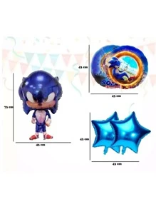 Kit de Globos de Sonic Dash Globos Metalicas de Sonic Dash - Azul - Ver 2