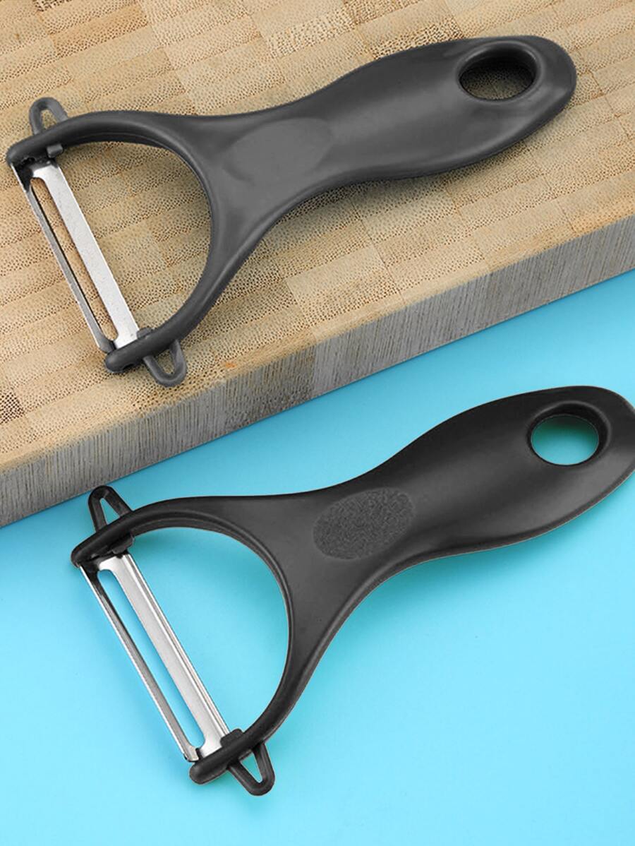 1pc Stainless Steel Peeler With Pp Handle For Peeling Fruits And Vegetables Such As Apple And Potato