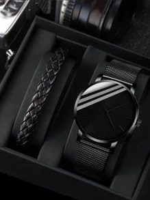 男士手錶套裝 - 黑色 - 查看 1