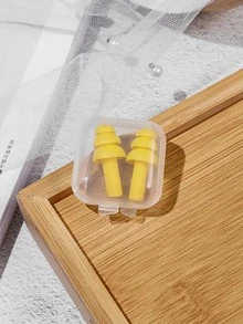 1套/2入組降噪耳塞適用於睡眠,打鼾,製成的強的矽膠材料,合適的適用於大學宿舍 - 粉色 - 查看 7