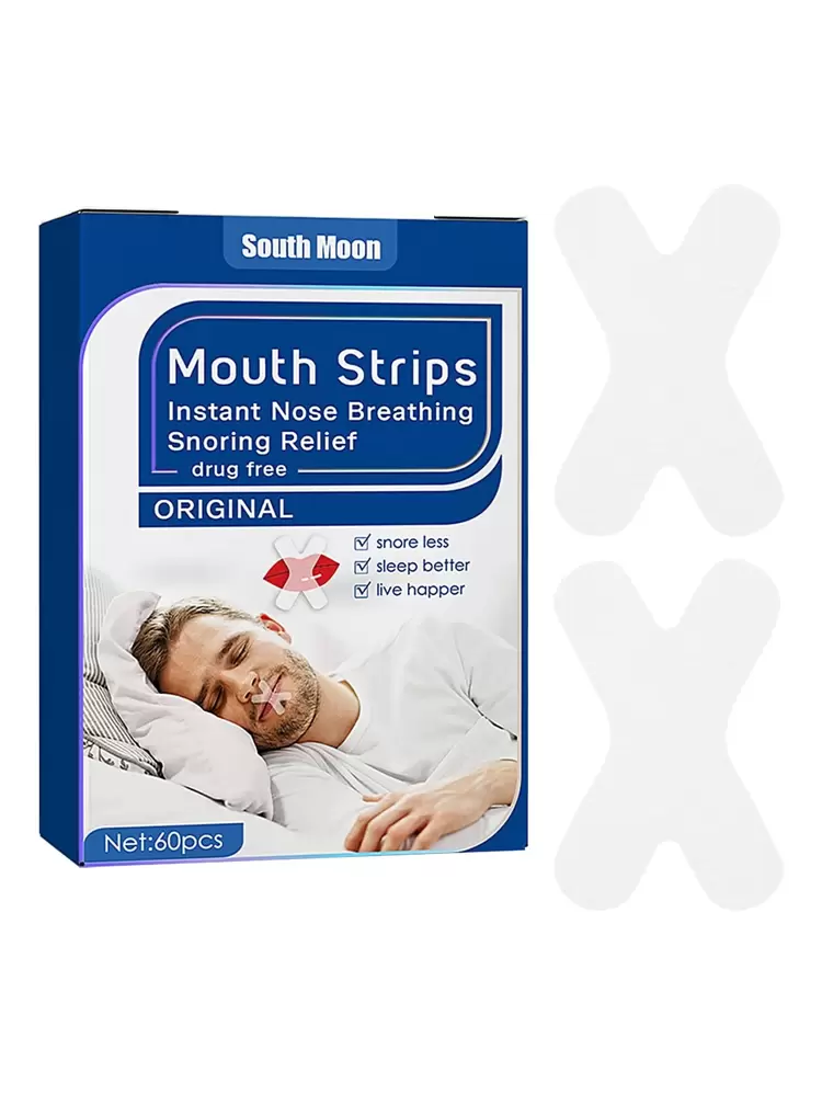 60Pcs Mouth Tapes, Mouth Strips for Sleep, Advanced Gentle Sleep Strips, Mouth Tape for Anti-Snoring, Snoring Relief Sticker, Lip Taping for Reduce Snoring, Better Nose Breathing