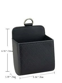 Ô tô/xe hơi Lỗ thông hơi Hộp lưu trữ treo Điện thoại di động Cái túi chất liệu da PU Ô tô/xe hơi Giá đỡ điện thoại di động Nội thất ô tô Phụ kiện - màu đen - Xem 3