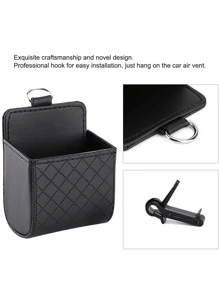 Ô tô/xe hơi Lỗ thông hơi Hộp lưu trữ treo Điện thoại di động Cái túi chất liệu da PU Ô tô/xe hơi Giá đỡ điện thoại di động Nội thất ô tô Phụ kiện - màu đen - Xem 5