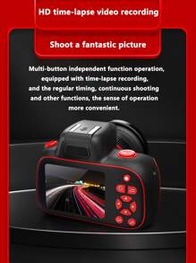 撞色800W4K2.4英寸數碼相機 - 黑色 - 查看 6