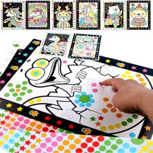 10pcs/Set Funny Mosaic Stickers, Cute Cartoon Animal Pattern Mosaic Stickers, Children's Early Education Patience Training Toy - Multicolor - View 1