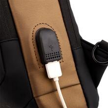 Men's Multilayer Storage Bag Usb Charging Crossbody Shoulder Bag Waterproof Fashionable Travel Chest Bag Crossbody Bag Sling Bag Back to School For College School Lightweight Multifunctional