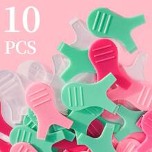 10入組透明Y形睫毛刷，可重複使用的塑料清潔移植睫毛提拉夾睫毛延長彎曲睫毛梳工具 - 無色 - 查看 2