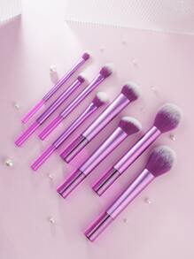 专业紫色8件套化妆刷套装，包含散粉刷、腮红刷、轮廓刷、眼影刷、高光刷（工具），化妆刷套装，化妆刷套装，化妆刷套装，全套化妆刷，化妆刷套装，全套化妆工具，化妆刷套装，化妆刷套装，化妆礼盒套装 - 紫色 - 查看 4