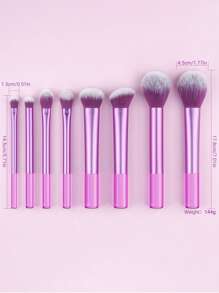 专业紫色8件套化妆刷套装，包含散粉刷、腮红刷、轮廓刷、眼影刷、高光刷（工具），化妆刷套装，化妆刷套装，化妆刷套装，全套化妆刷，化妆刷套装，全套化妆工具，化妆刷套装，化妆刷套装，化妆礼盒套装 - 紫色 - 查看 6