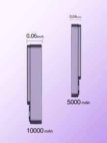 20W Magnetic Wireless Power Bank Wireless Charging External Battery 10000mAh - 淡紫色 - 查看 2