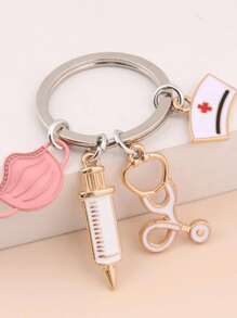 Nurse Doctor Key Ring, Medical Staff Keyring, Stethoscope Keyring - Multicolor - View 2