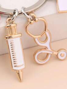 Nurse Doctor Key Ring, Medical Staff Keyring, Stethoscope Keyring - Multicolor - View 3
