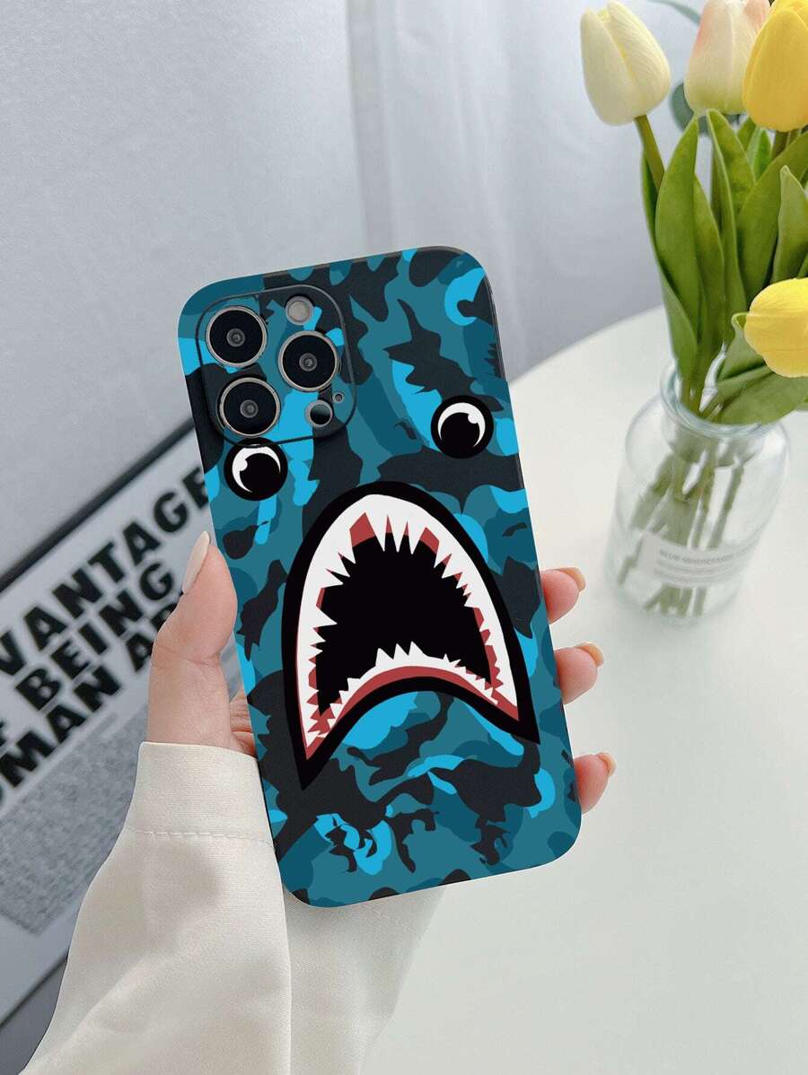 Shark Pattern Phone Case - Multicolor - View 1