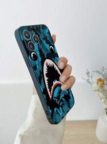 Shark Pattern Phone Case - Multicolor - View 2