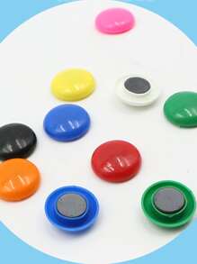 10 件装随机颜色多用途创意圆形磁铁冰箱贴装饰磁贴，强磁最佳礼物