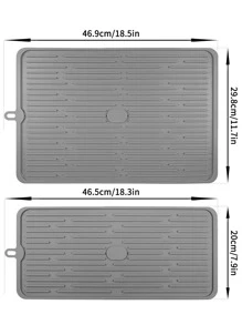 1個矽膠寵物餐墊狗貓食品墊 - 灰色 - 查看 2