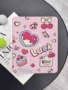 Pancoat Lovely Cherry Printed Tablet Case - Multicolor - View 6