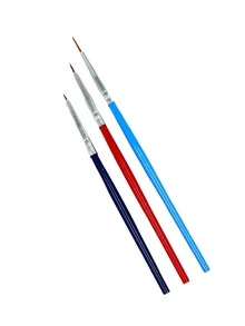 Set de 3 Pinceles Punta Fina para Arte de las uñas Herramienta Manicura Pincel Mano Alzada Decoración de Uñas - Café integral - Ver 2