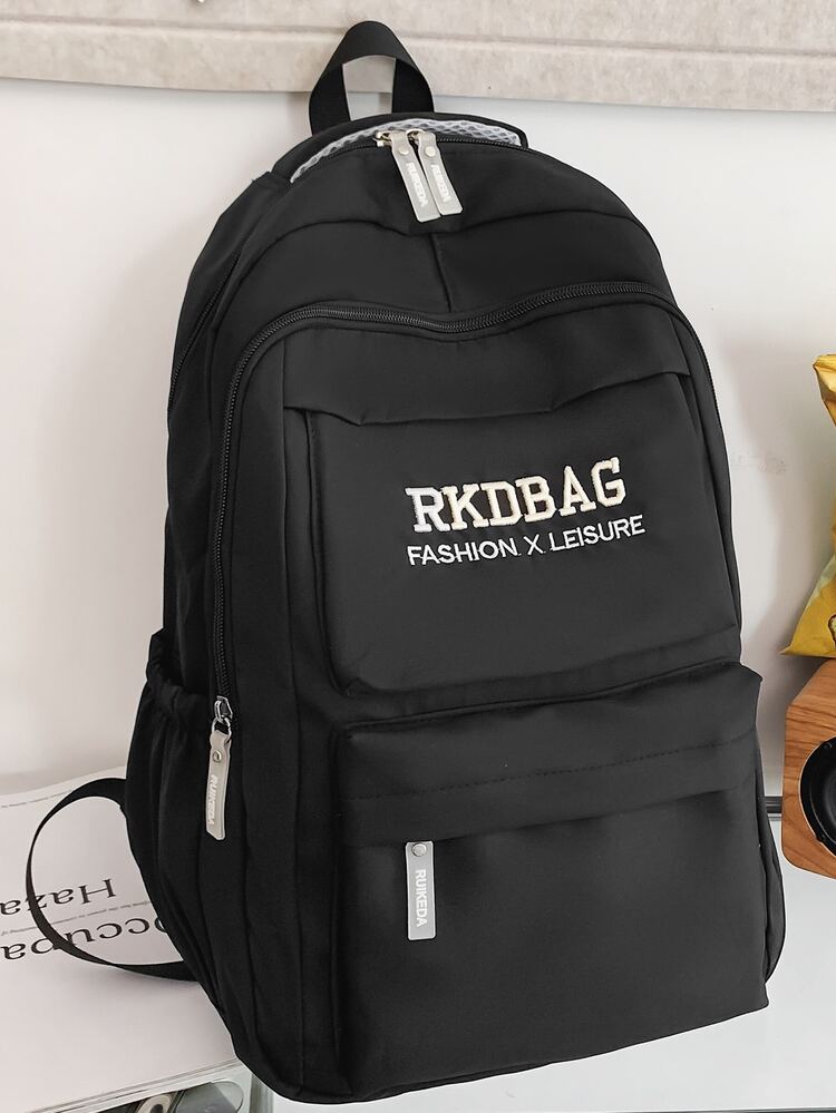 College Student Classbag Fashion Large Capacity Backpack School Backpack Bookbag School Bag Laptop Backpack Back To School Carry On Backpack Functional - Black - View 1