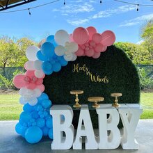 10/89pcs Pink & Blue Balloon Garland Kit, Including Pink, White, Blue Confetti Latex Balloon & Gender Reveal Boy Or Girl Balloon - Multicolor - View 4