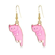 卡通貓耳掛鉤耳環,可愛甜美的質感簡約時尚女士首飾